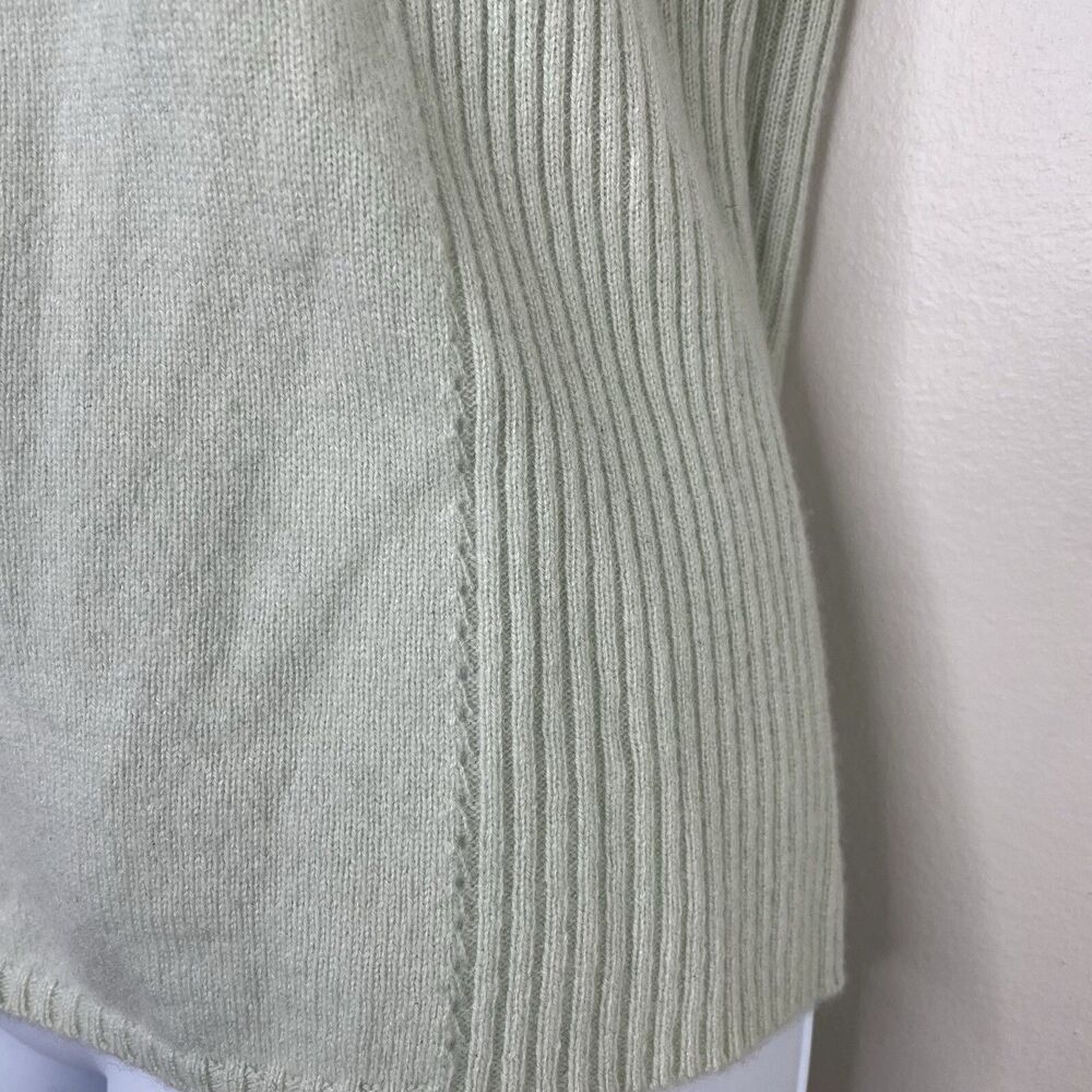 AMOUR VERT Cashmere Sweater Women's XL Sea Green Short Sleeve Quiet Luxury NWOT - Picture 7 of 8